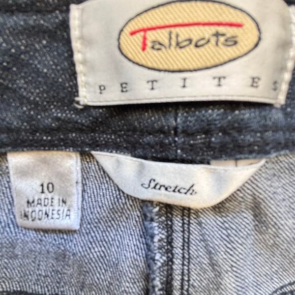 Talbots Petite Sz 10 Straight Leg Stretch Jeans Dark Wash Dressy Business Casual - Picture 3 of 12